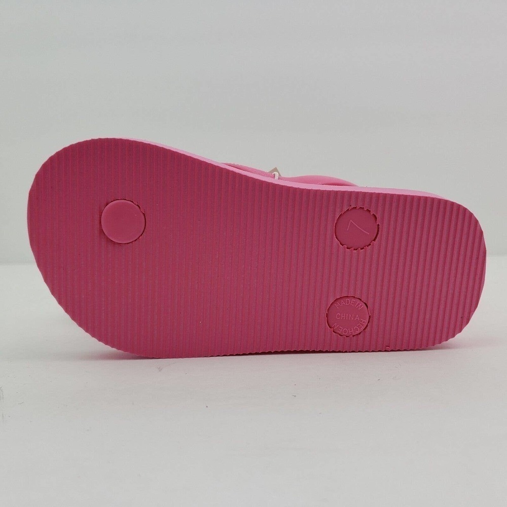 Old Navy Toddler Girls Size 7 Pink Casual Back Strap Flip Flop Sandals - Picture 6 of 9